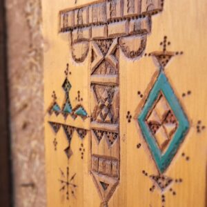 Berber Cedar Wood Carved Handmade Wall Art Panel