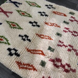 Berber Handmade Wool Colorful Tribal Carpet Boho Rug