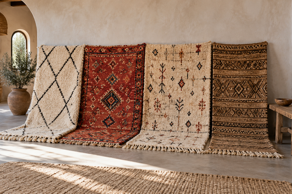 Comparison of different Amazigh rug styles