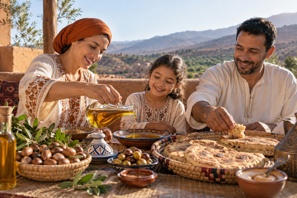Amazigh culinary tradition with argan products