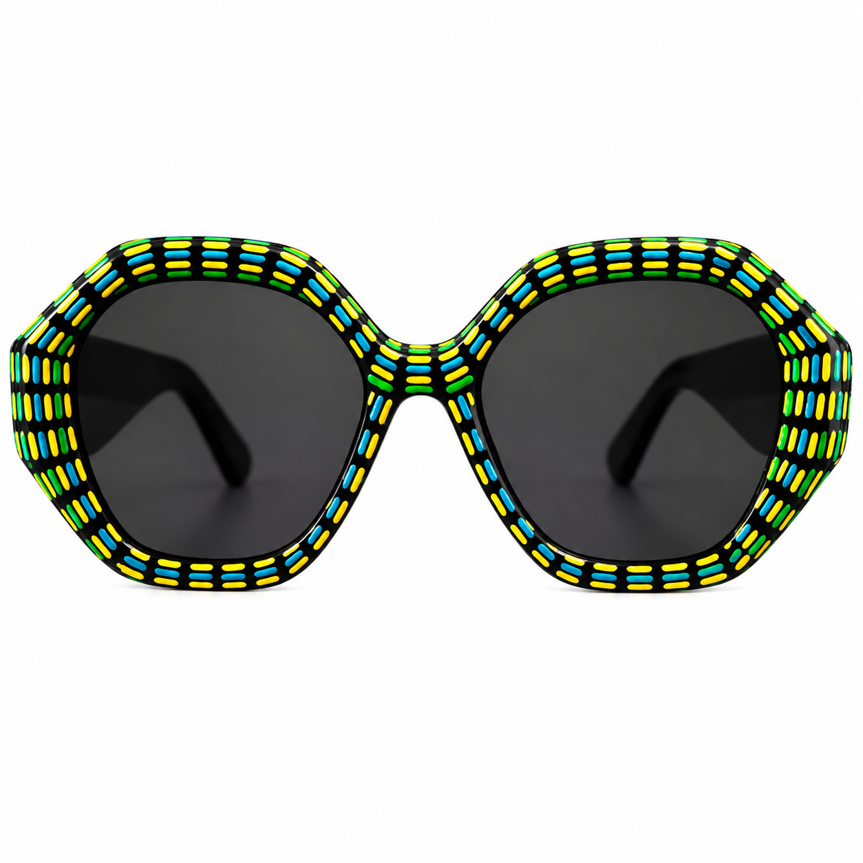 Amazigh ABRID N TAMAZGHA Paths Hand Painted Sunglasses Frames