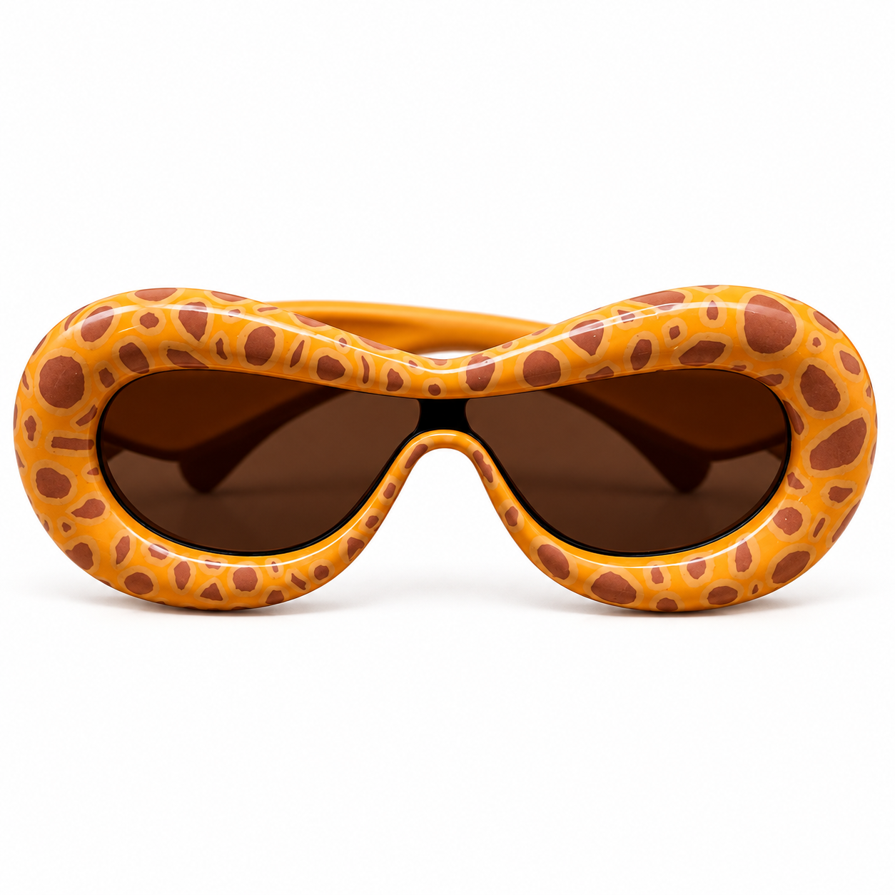 Amazigh AMIS N’ SHAPES Camel Hand Painted Sunglasses UV400 Cat 3 Frames