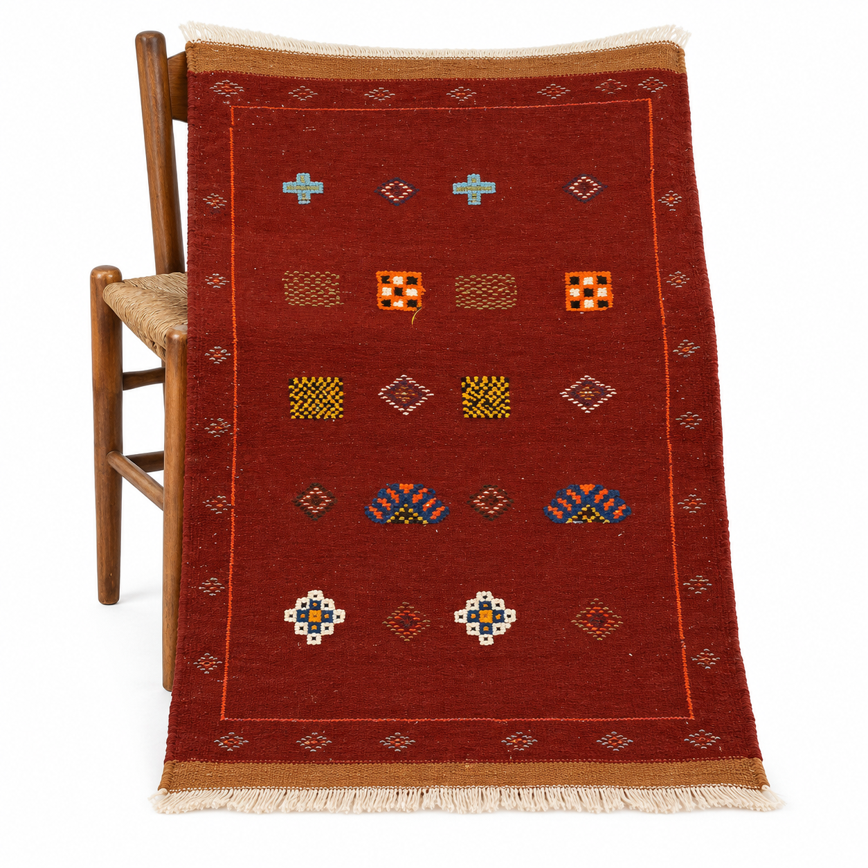 Amazigh Berber Akhnif Wool Accent Rug For Home Decor