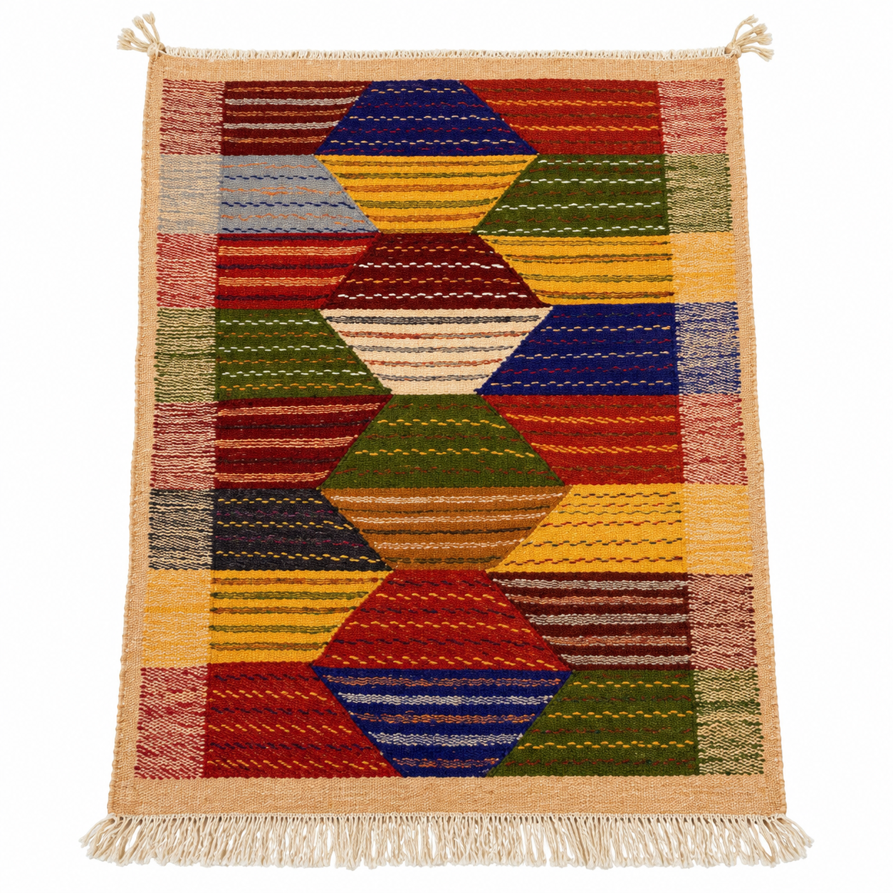 Amazigh Berber Akhnif Wool Accent Rug Home Decor