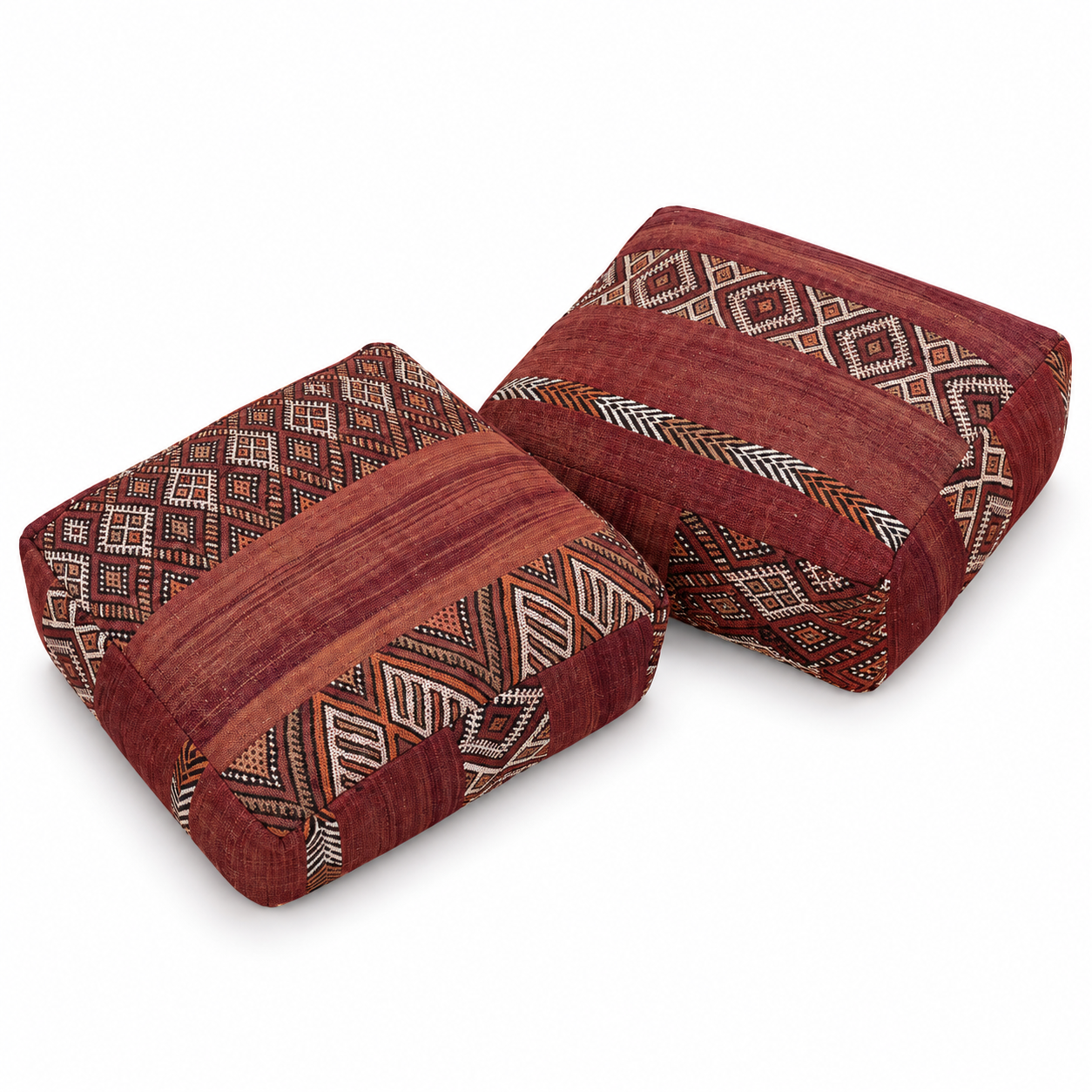 Amazigh Berber Beni Ourain Cozy Floor Cover Pouf