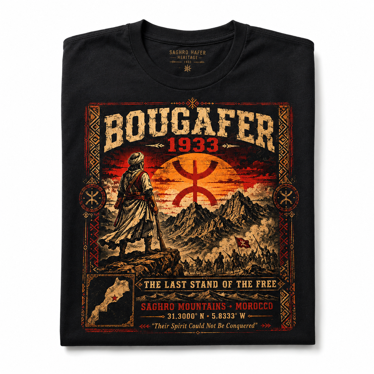 Amazigh Berber Bougafer 1933 Resistance Vintage T-Shirt Graphic Instant Download