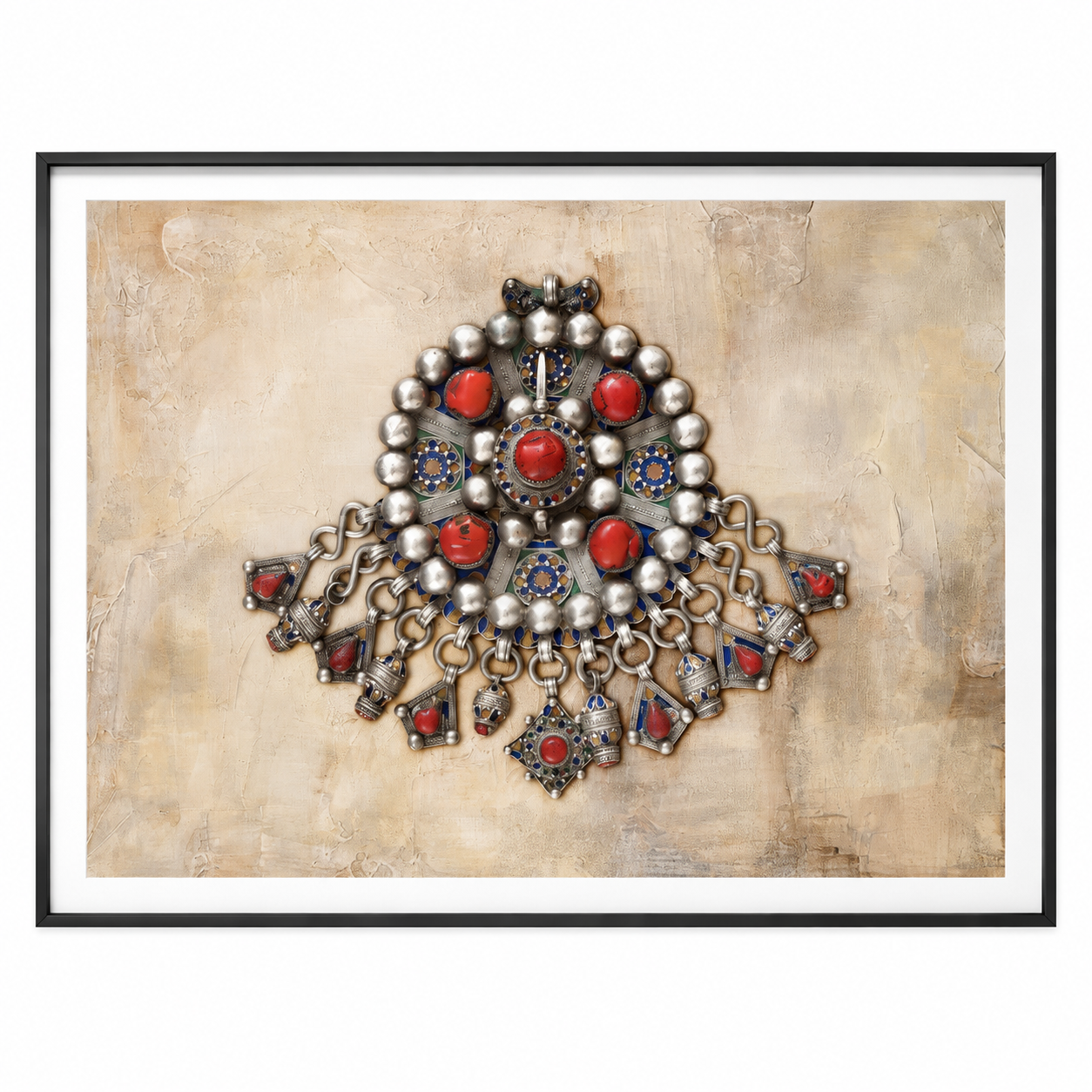 Amazigh Berber Fibula Art Print Heritage Wall Decor
