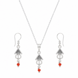 Amazigh Berber Fibula Jewelry Set with Necklace Earrings