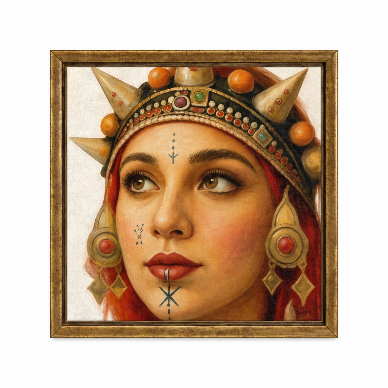 Amazigh Berber Framed Cultural Portrait Poster Premium Matte Wall Art