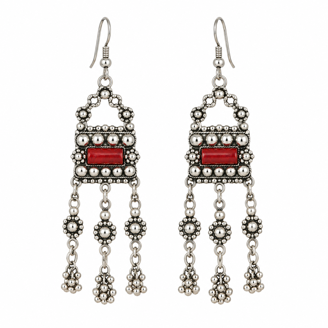 Amazigh Berber Kabyle Handmade Style Earrings Cultural Jewelry