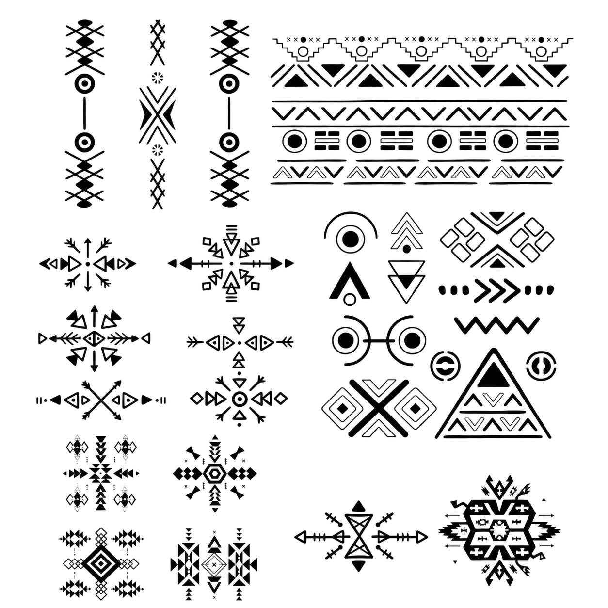 Amazigh Berber Kabyle Tattoo Symbols Digital Download Pattern Collection