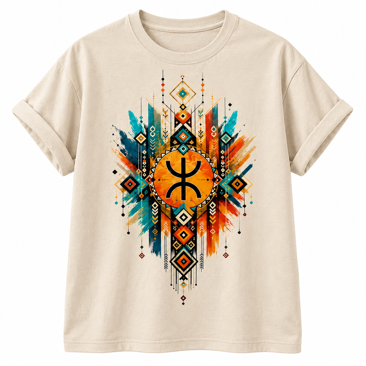 Amazigh Berber Modern Artwork Transparent Background PNG Digital Download