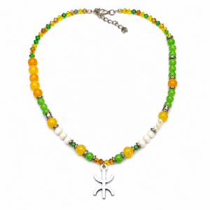 Amazigh Berber Tifinagh Yaz Symbol Natural Bead Necklace
