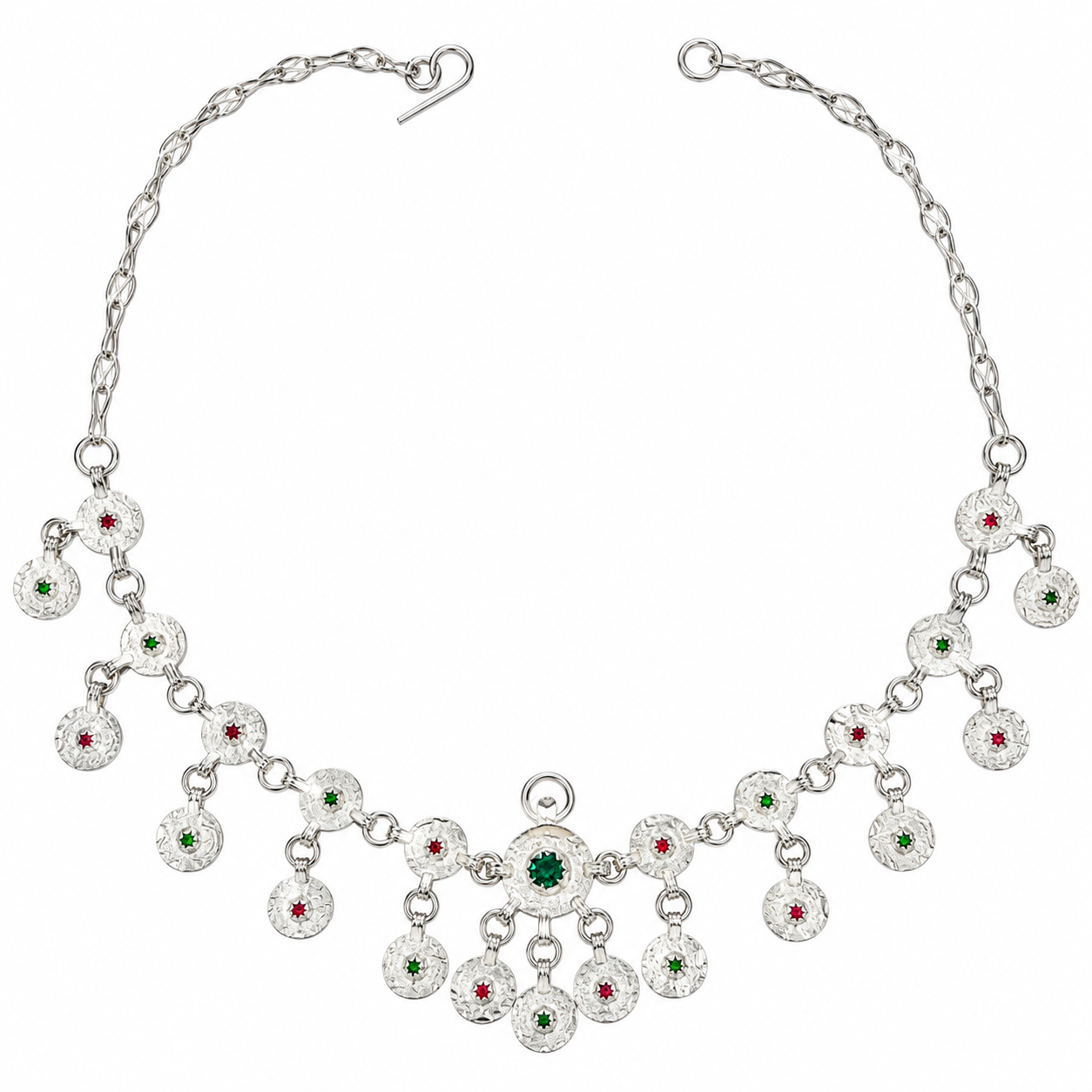 Amazigh Berber Tiznit Necklace with Colorful Stones and Artisan Design