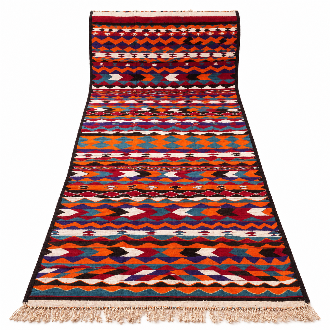 Amazigh Berber Vintage Handmade Wool Rug Traditional Tribal Carpet