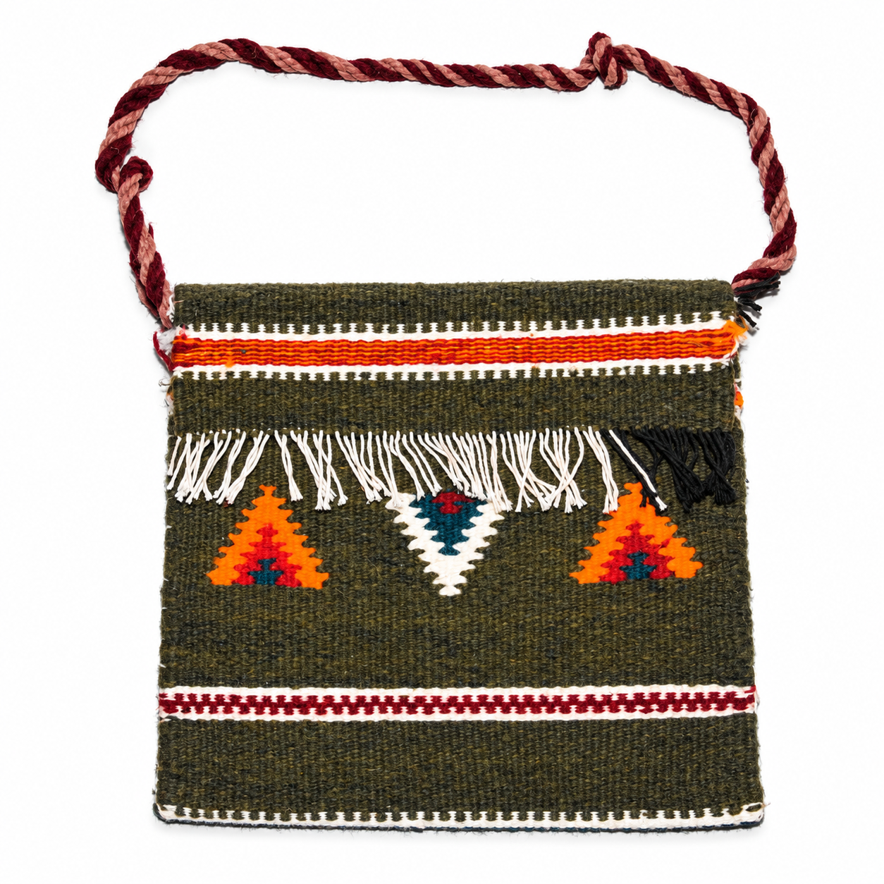 Amazigh Berber Wool Bag with Tribal Kilim Patterns Handmade