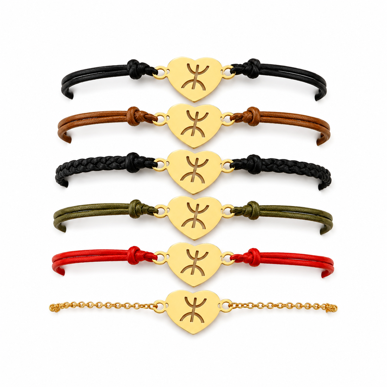 Amazigh Berber Yaz Heart Bracelet Kabyle Stainless Steel Jewelry
