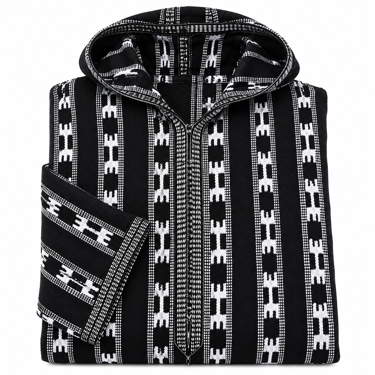 Amazigh Jellaba with Motifs Military Model Style Djellaba