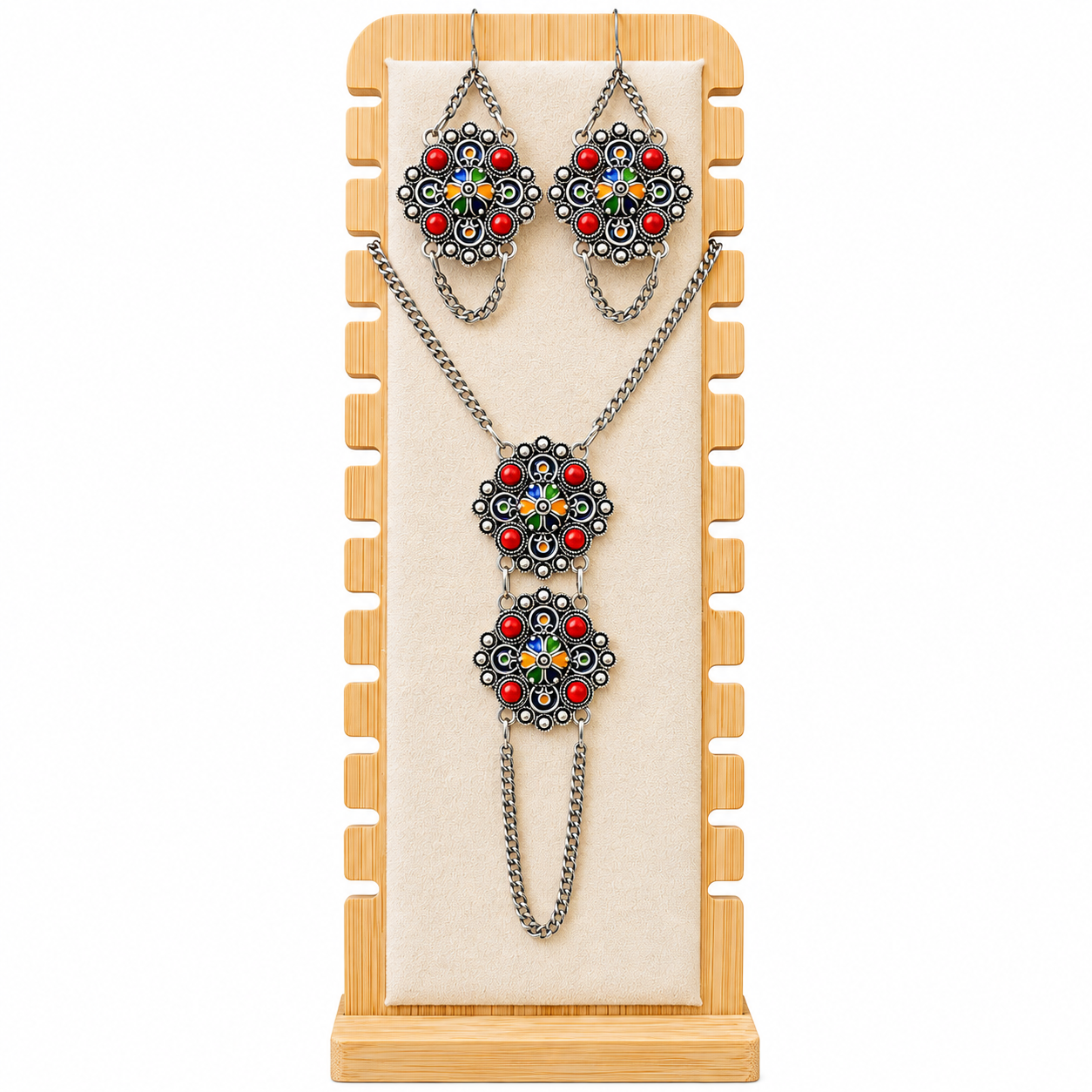 Amazigh Kabyle Berber Jewelry Set with Necklace Earrings Bracelet