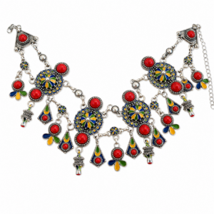 Amazigh Kabyle Berber Traditional Coral Front Bracelet Diadem
