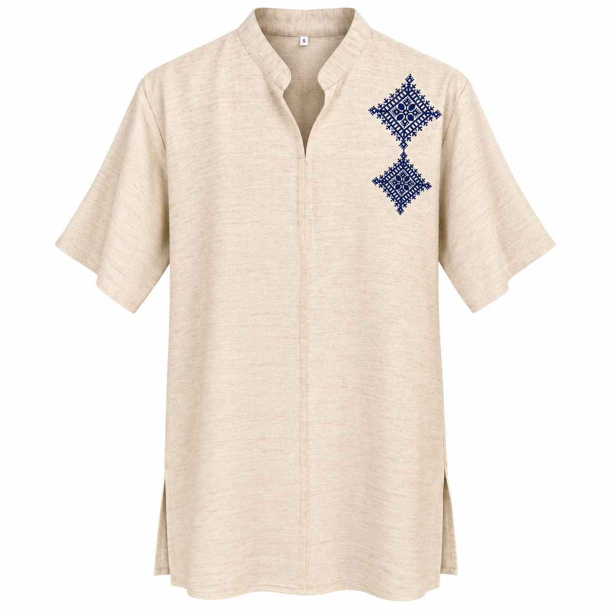 Amazigh Loulan Tunic with Elegant Embroidery for Men