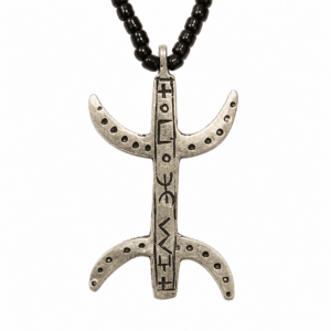 Amazigh Tamazight Yaz Mano símbolo Necklace with Cordon Leather