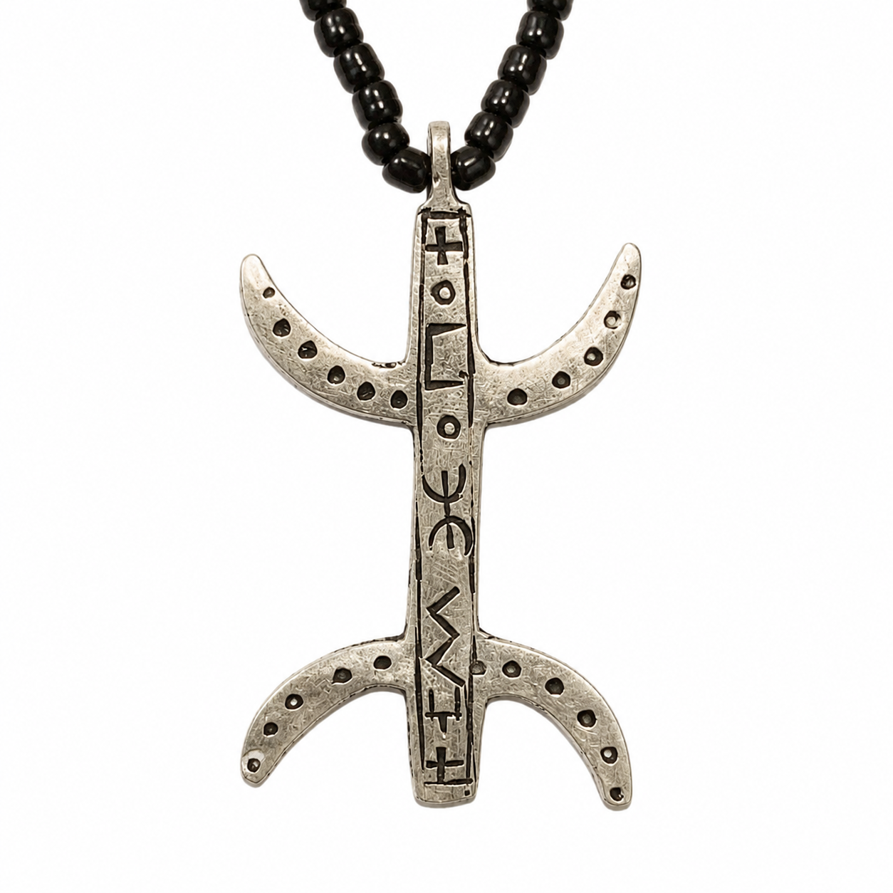 Amazigh Tamazight Yaz Mano símbolo Necklace with Cordon Leather
