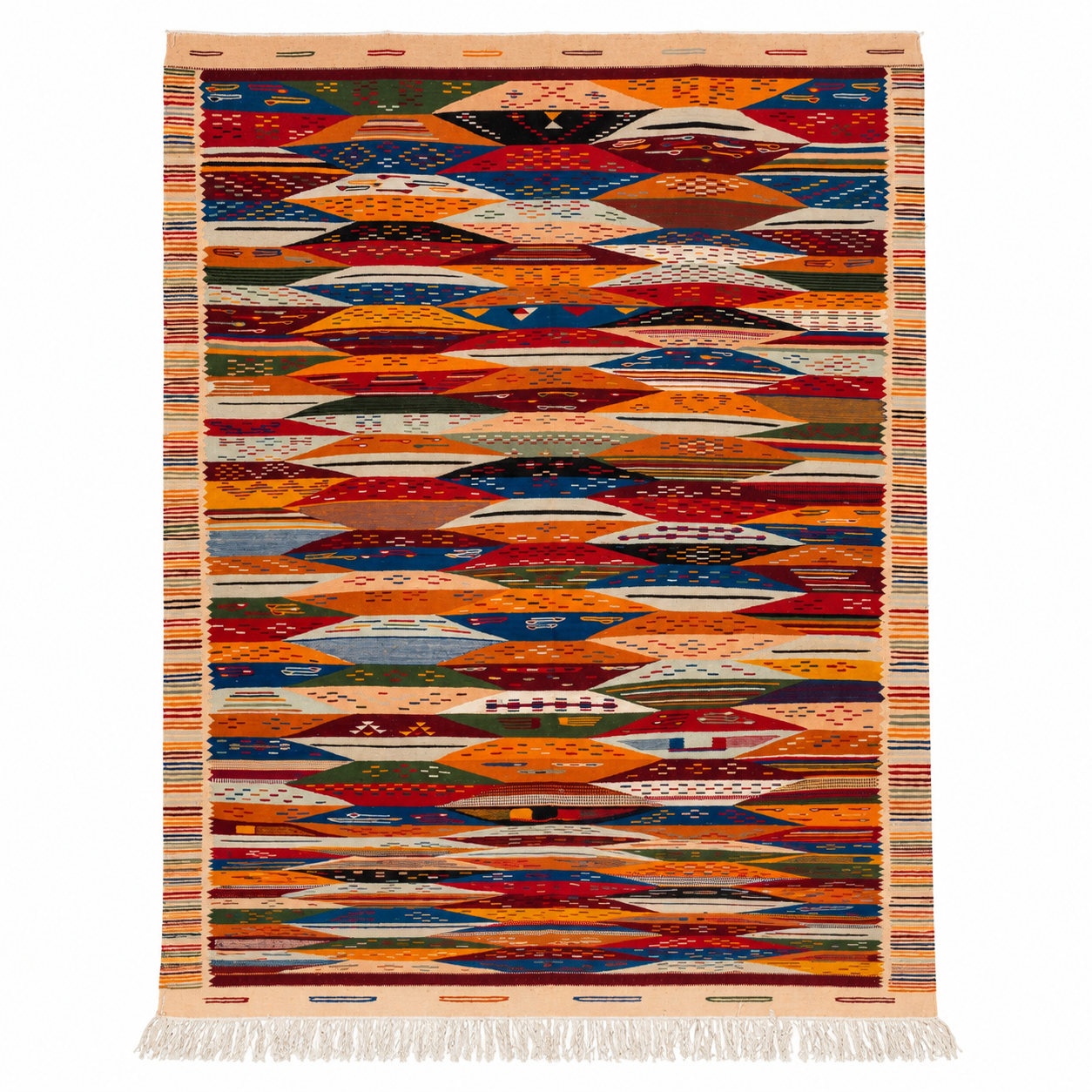 Amazigh Taznakht Abstract Berber Geometric Tribal Boho Rug