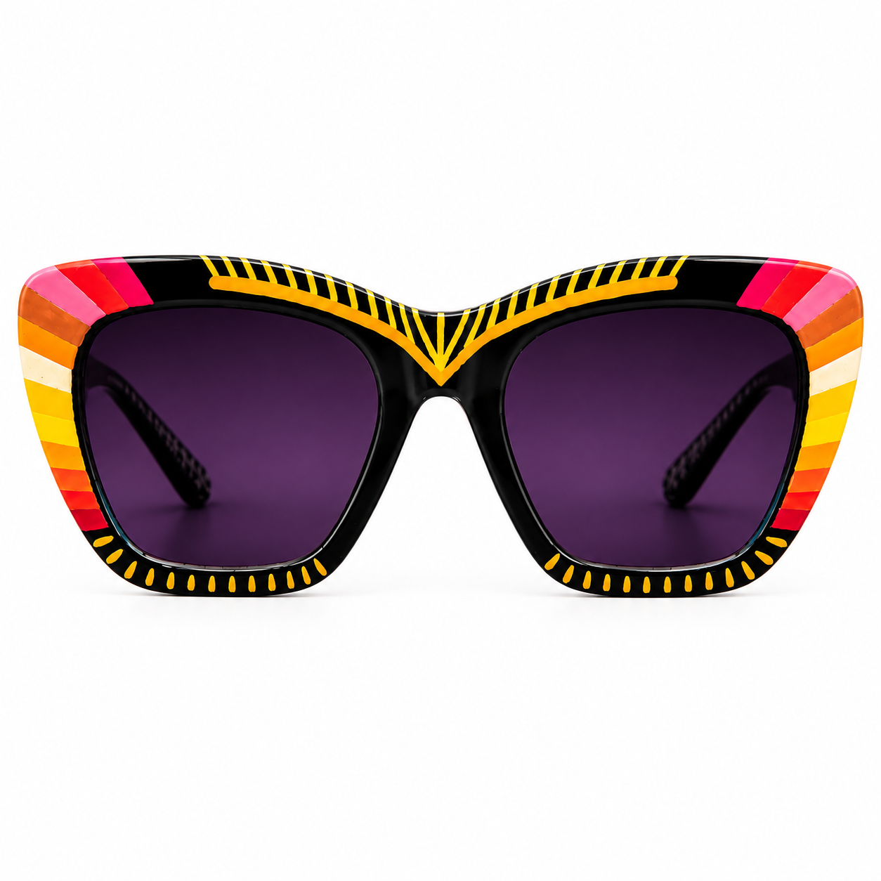 Amazigh TAZWAGT Hand Painted Sunset Sunglasses Recycled Wear