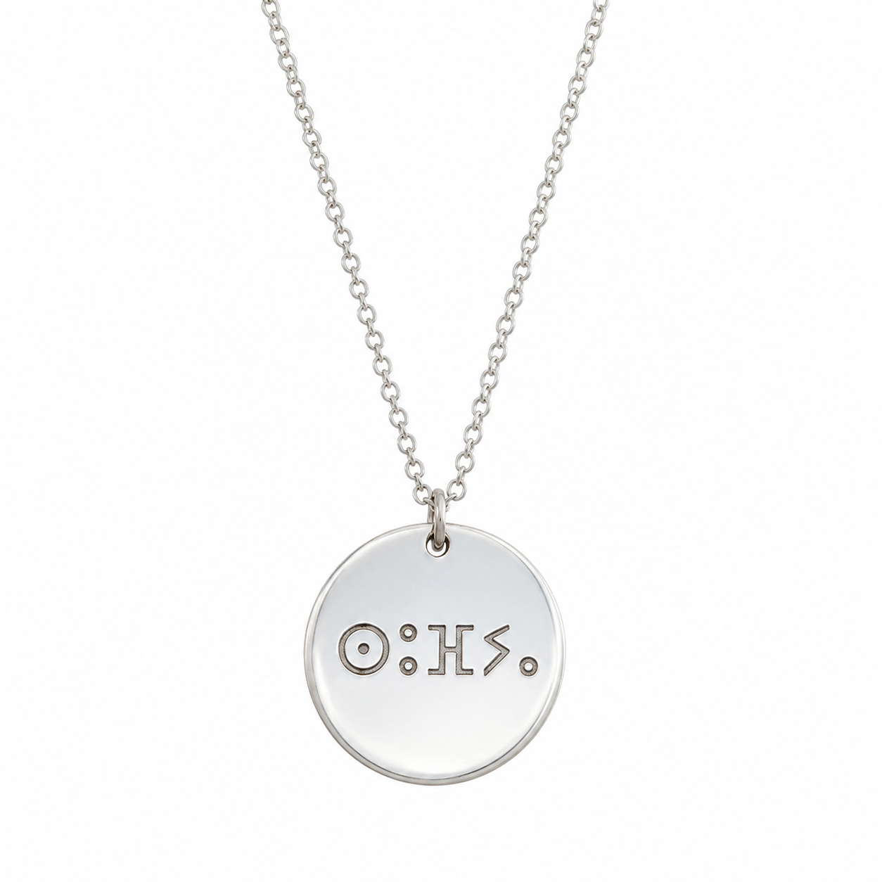 Amazigh Tifinagh Berber Stainless Steel Coin Pendant Necklace