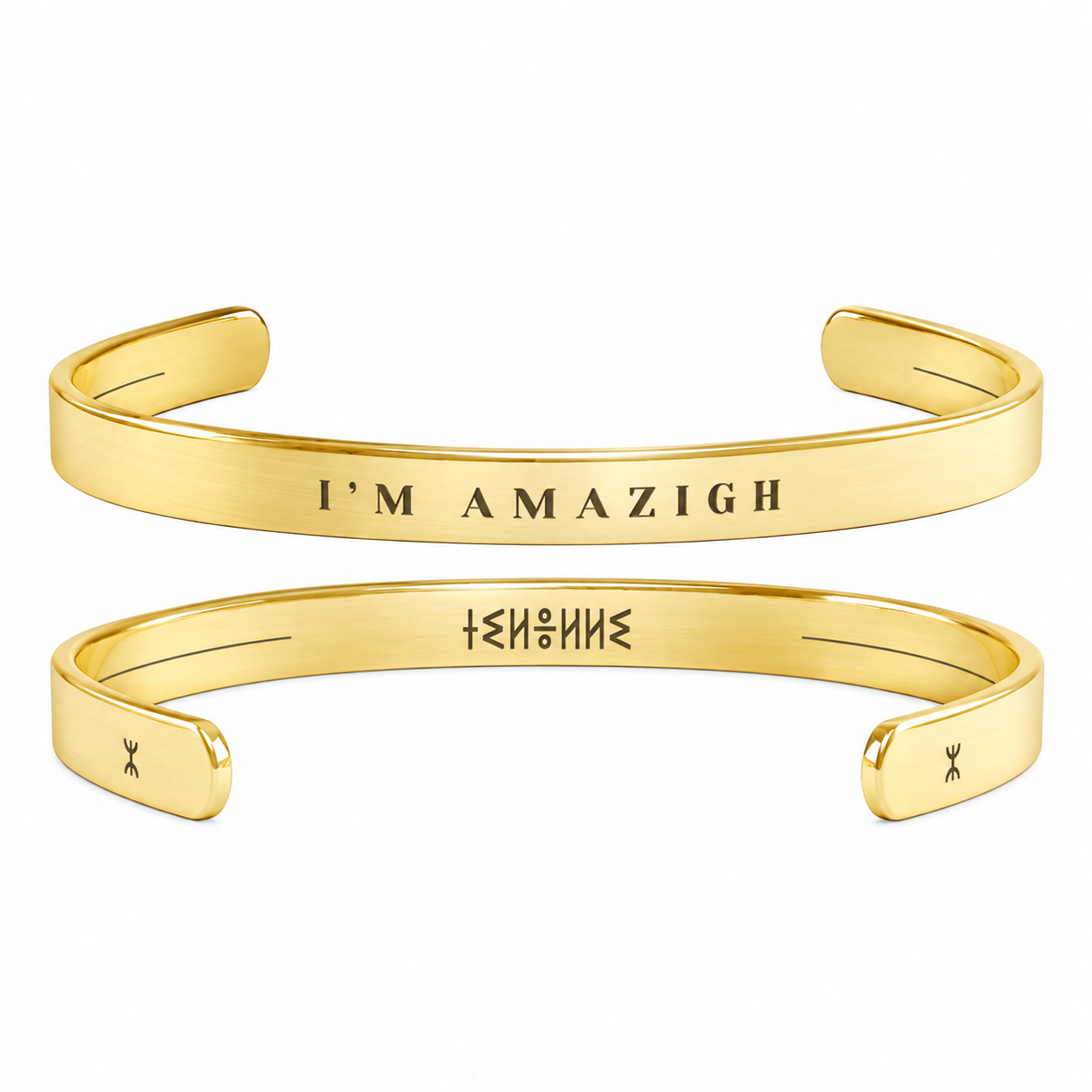 Amazigh Tifinagh Cuff Bracelet Berber Kabyle Adjustable Jewelry