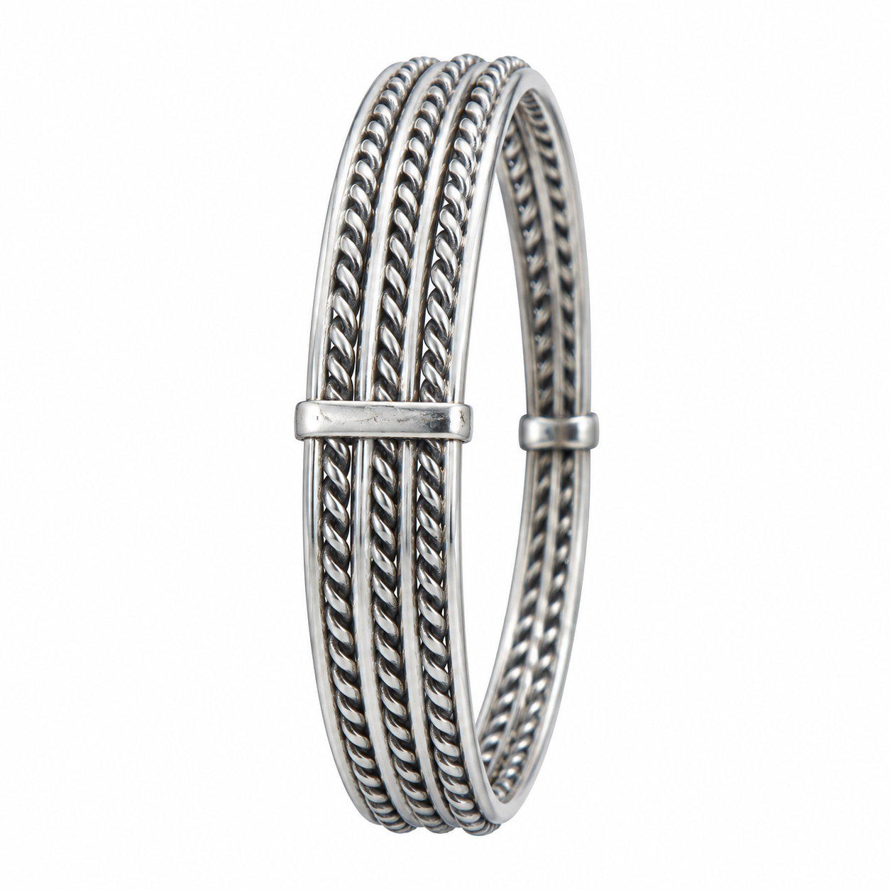 Amazigh Tiznit Pure Silver Handcrafted Women’s Bracelet with 3D Engravings
