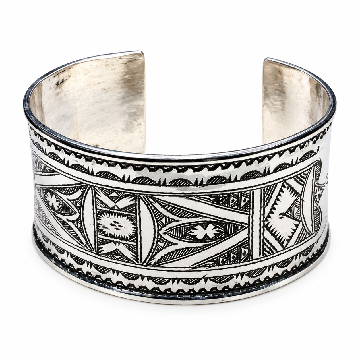 Amazigh Tuareg Berber Gravé Maroc Bracelet Silver Engraved Jewelry