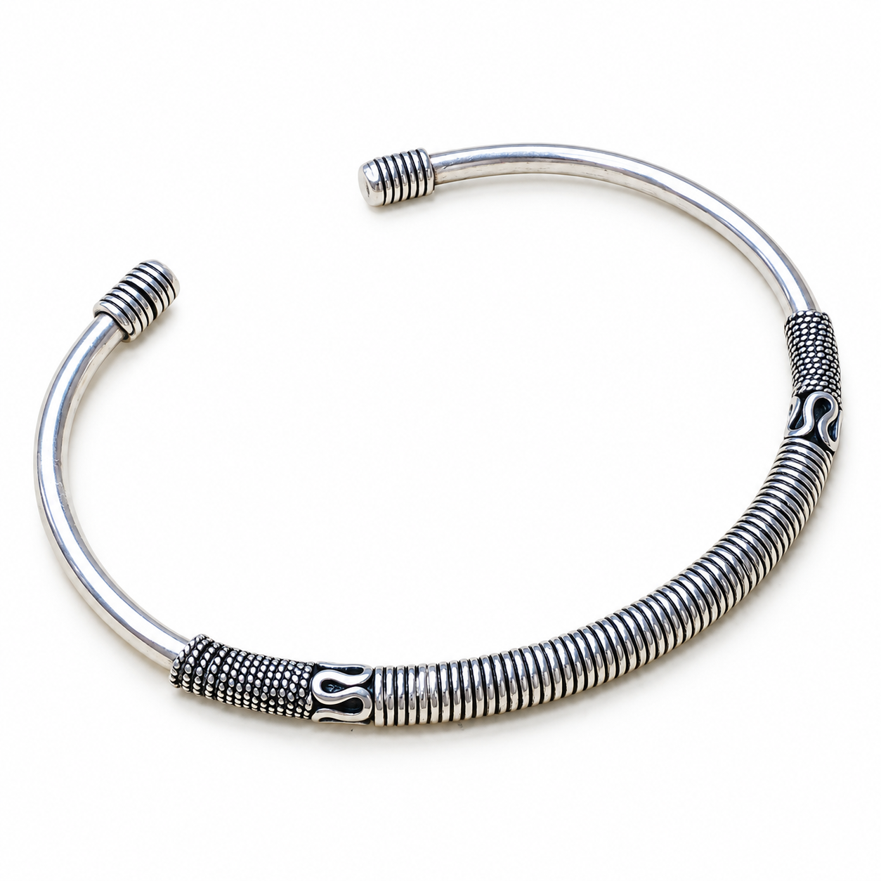 Amazigh Tuareg Sahara Sterling Silver Engraved Bracelet Handmade Jewelry