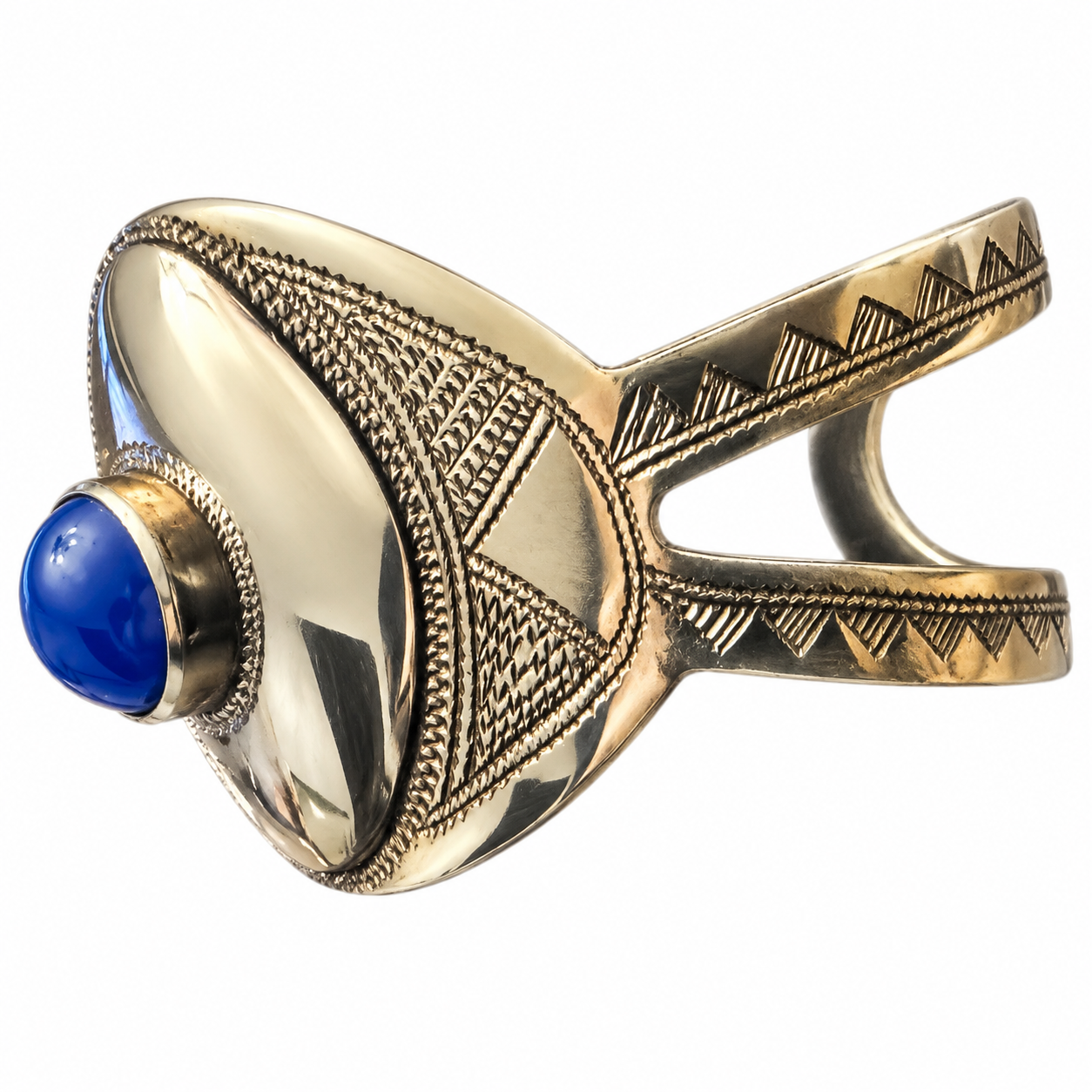 Amazigh Tuareg Stunning Blue Agate Cuff Bracelet One SIZE