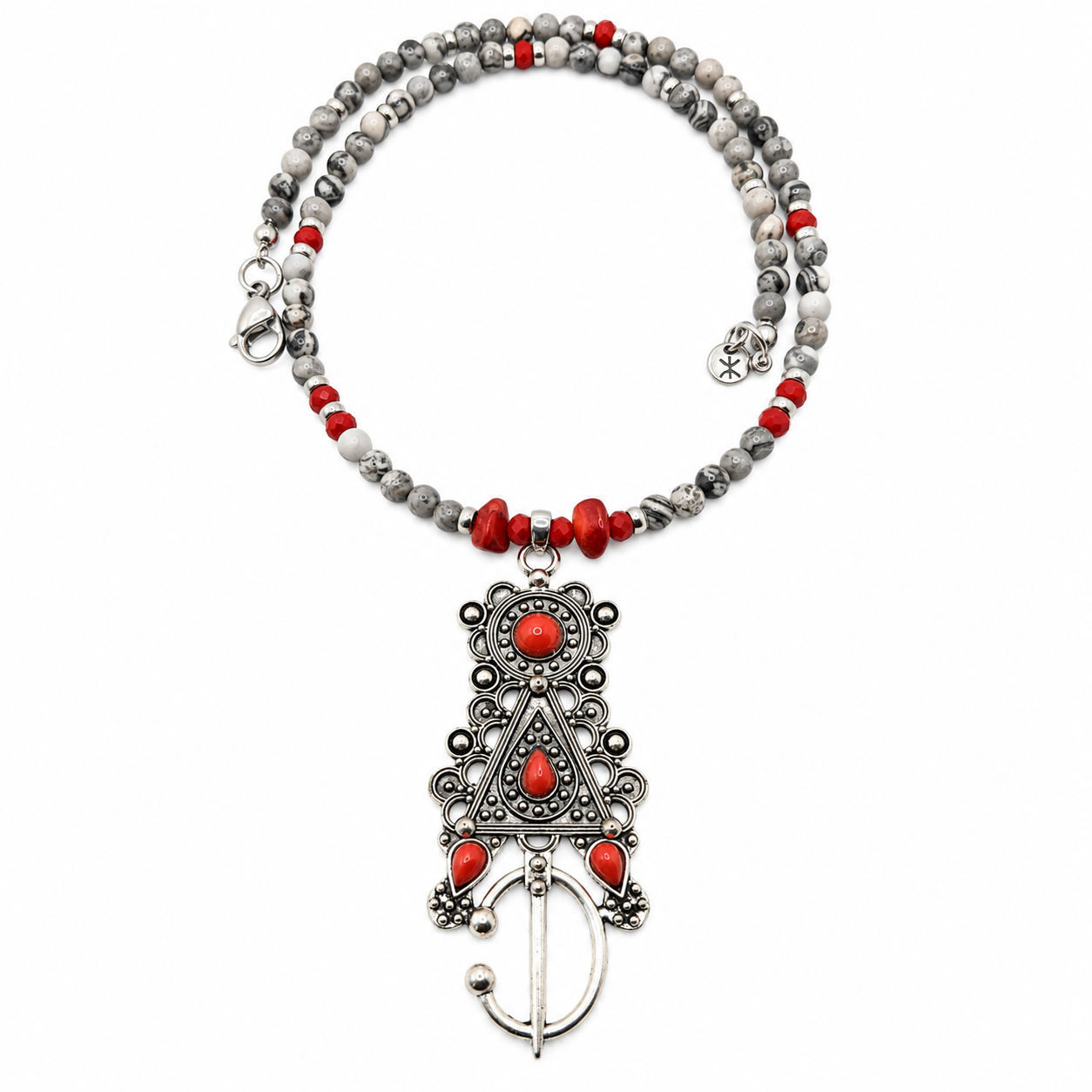 Amazigh Yaz Berber Tizerzit Natural Stone Beads Necklace