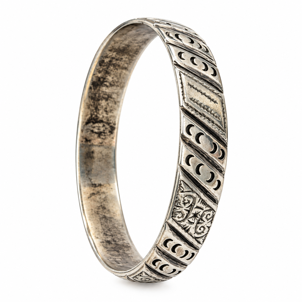 Ancien Amazigh Berber tifinagh Essaouira Maroc Silver Bracelet