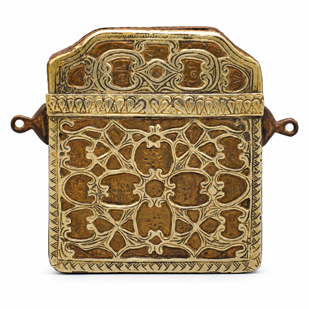 Antique Amazigh Berber Amulet Bag with Islamic Magic Metalwork