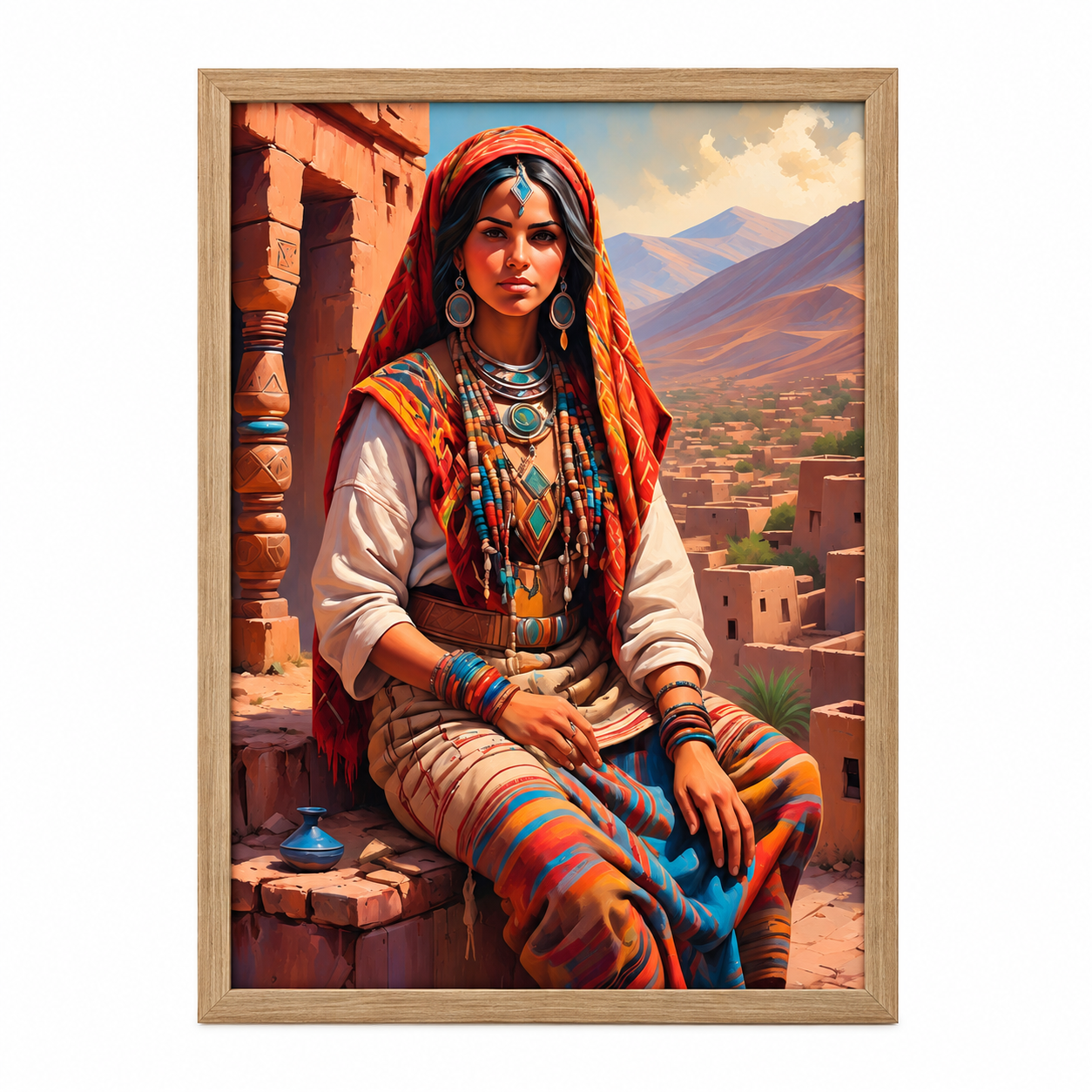 Berber Amazigh Woman Portrait Art Print Digital Download