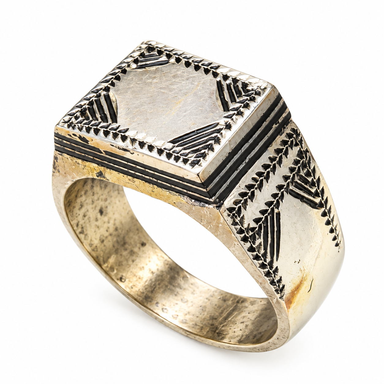 Berber Tuareg Amazigh métal Engraved Tribal Design Ring