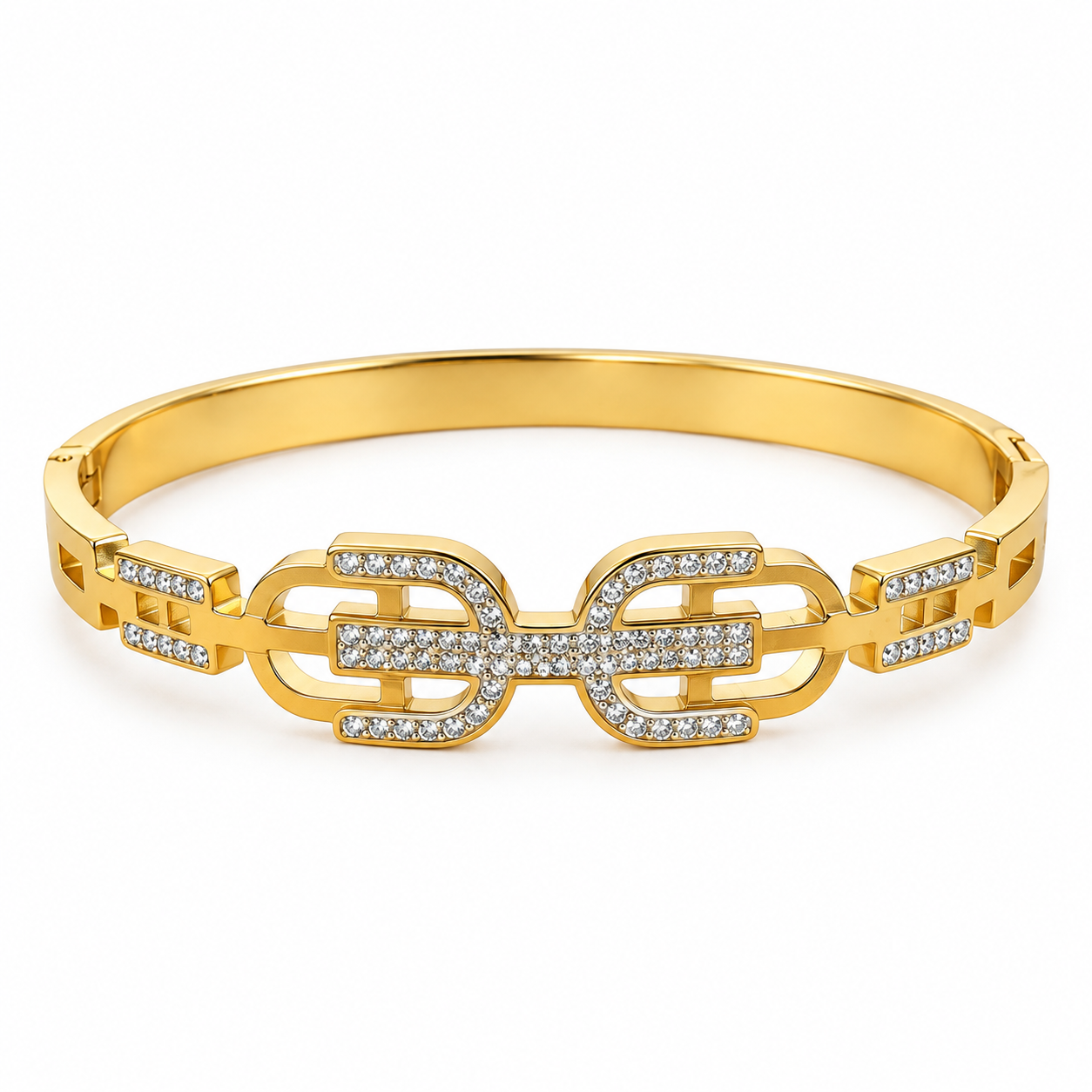 Kabyle Amazigh Jonc Yaz Tifinagh Symbol Bracelet with Sparkling Design