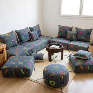 Amazigh Berber Modular Floor Sofa Seating Pouf for Living Room