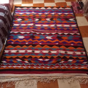 Amazigh Berber Vintage Handmade Wool Rug Traditional Tribal Carpet