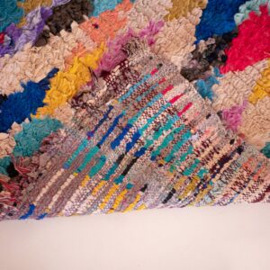 Boujaad Amazigh Berber Rug with Tribal Motifs Washable Cotton