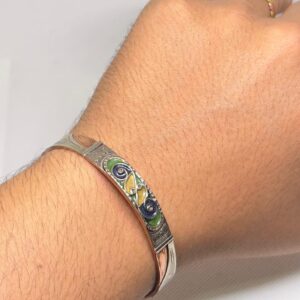 Kabyle Berber Tifinagh Enamel Amazigh Yaz Copper Bracelet
