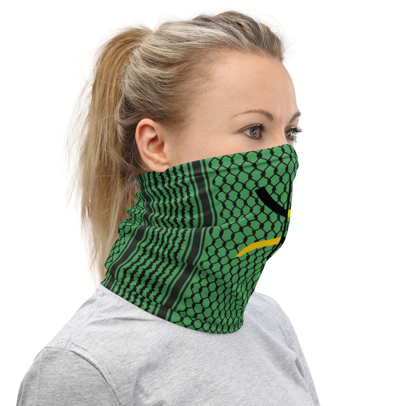Imazighen Amazigh Berber Neck Gaiter Scarf with Kabyle Style