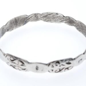 Antique Amazigh Berber TANANE Silver Bracelet with Engraved Design
