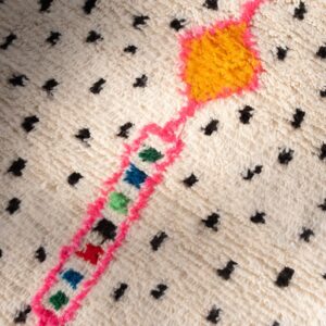 Amazigh Azilal Berber Handmade Wool Rug with Central Motif