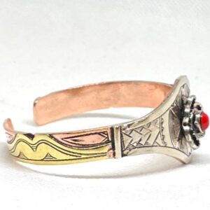 Amazigh Berber Tuareg Bangle Copper Bracelet with Engraved Design