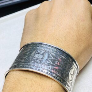 Amazigh Tuareg Berber Gravé Maroc Bracelet Silver Engraved Jewelry